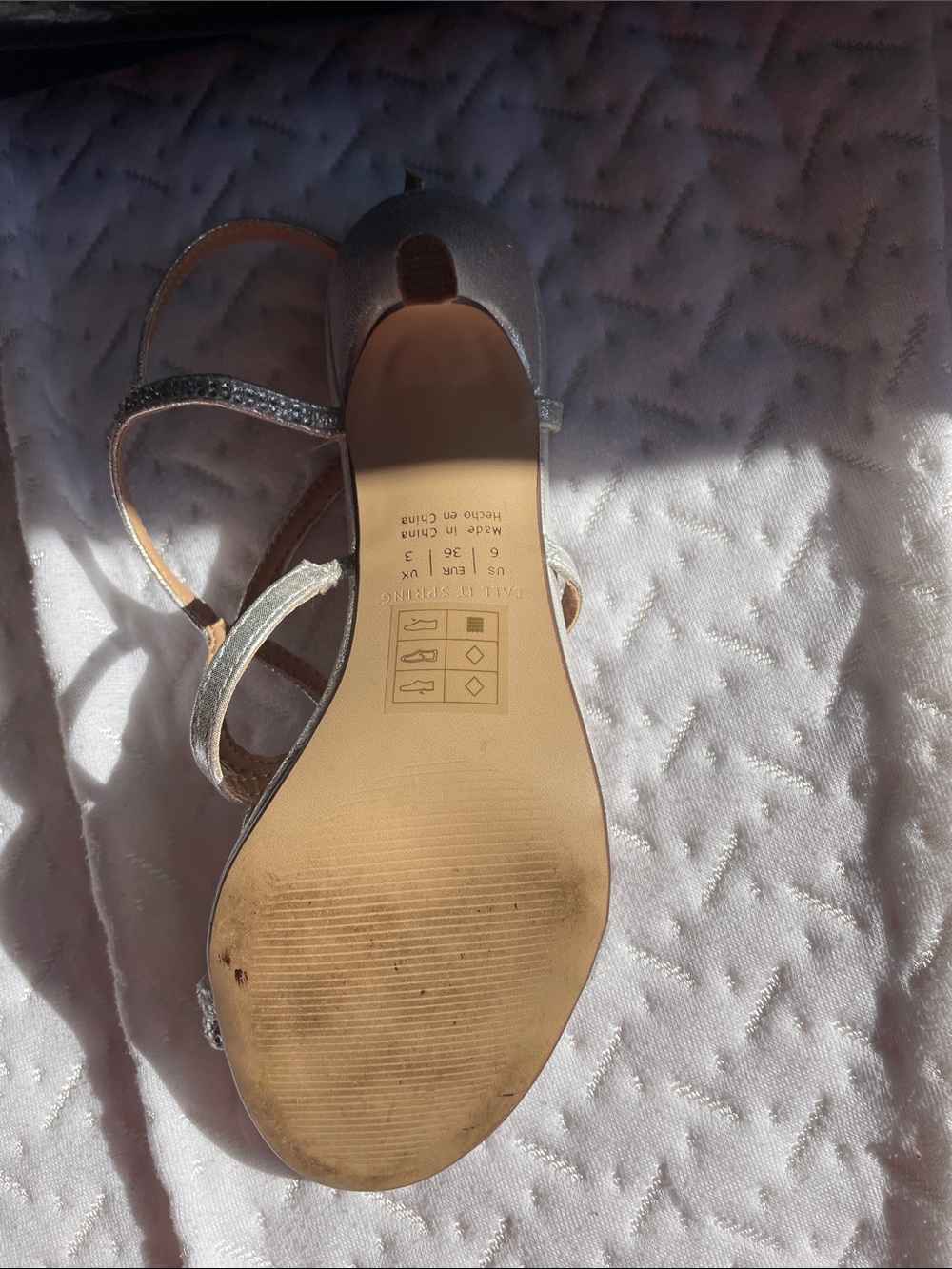 Call It Spring Silver Rhinestone Strappy Heels - Picture 4 of 4